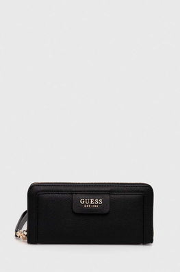 Guess Portofel Femei, Culoarea Negru Dama, Imitatie De Piele