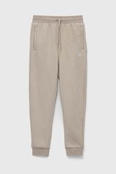 Adidas Originals Pantaloni De Trening Pentru Copii Culoarea Bej, Neted, Tricotaj