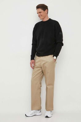 Calvin Klein Pulover Din Amestec De Lana Barbati, Culoarea Negru Bărbaţi, Cu Un Amestec De Lana