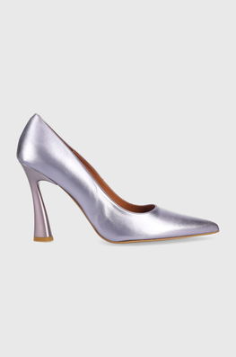 Jonak Stilettos De Piele DABATE CUIR METALLISE Culoarea Violet, 3400175 Dama, Piele Patentata, Toc Subtire
