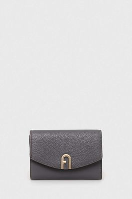 Furla Portofel De Piele Primula Femei, Culoarea Gri Dama