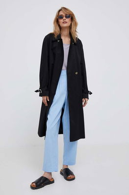 Calvin Klein Palton Femei, Culoarea Negru, De Tranzitie Dama