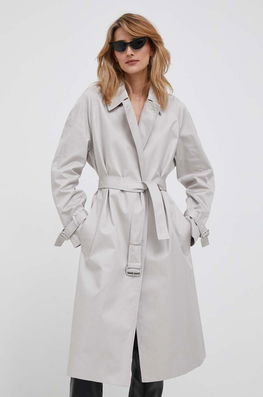 Calvin Klein Palton Femei, Culoarea Gri, De Tranzitie Dama