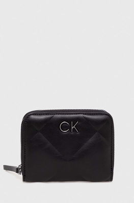 Calvin Klein Portofel Femei, Culoarea Negru Dama, Imitatie De Piele