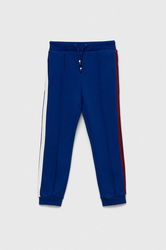 Tommy Hilfiger Pantaloni De Trening Pentru Copii Culoarea Albastru Marin, Cu Imprimeu Bleumarin, Tricotaj