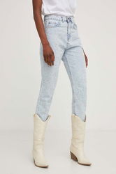 Answear Lab Jeansi Femei High Waist Dama Albastru
