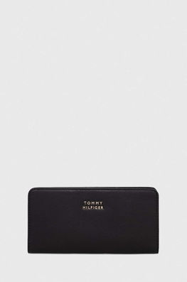 Tommy Hilfiger Portofel De Piele Femei, Culoarea Negru Dama