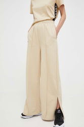 Kappa Pantaloni De Trening Culoarea Bej, Neted Dama, Tricotaj