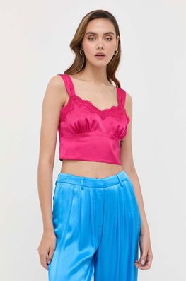 Guess Top Femei, Culoarea Roz Dama, Cu Elastan