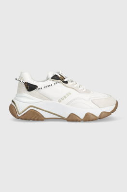 Guess Sneakers Micola Culoarea Alb Dama, Imitatie De Piele
