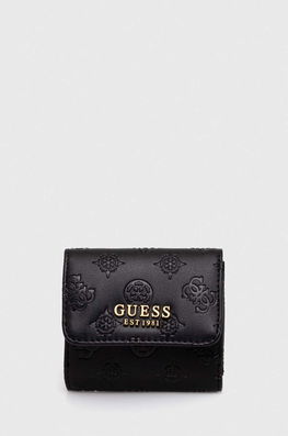 Guess Portofel Femei, Culoarea Negru Dama, Imitatie De Piele