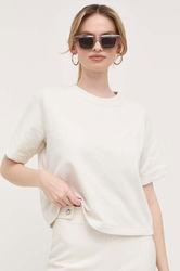 BOSS Tricou Femei, Culoarea Bej Dama