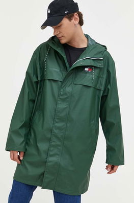 Tommy Jeans Geaca Barbati, Culoarea Verde, De Tranzitie Bărbaţi