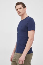 BOSS Tricou Barbati, Neted Bărbaţi Negru, Bumbac, Model Melanj