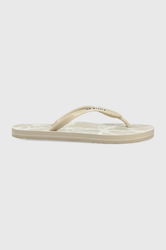 Calvin Klein Slapi Femei, Culoarea Bej, Cu Toc Plat Dama, Sintetic