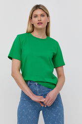 Gestuz Tricou Din Bumbac Culoarea Verde Dama