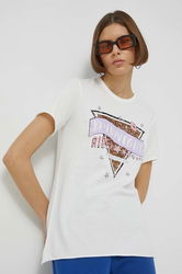 Only Tricou Din Bumbac , Culoarea Alb Dama, Model Print