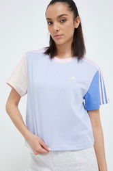 Adidas Tricou Din Bumbac Dama Albastru