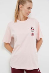 Puma Tricou Din Bumbac X LIBERTY Culoarea Roz Dama, Model Imprimeu