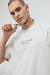 Only & Sons Tricou Din Bumbac Culoarea Gri, Cu Imprimeu Bărbaţi, Model Print