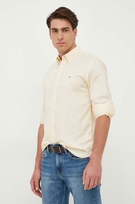 Down, Regular Tommy Hilfiger Bărbaţi Bej, Cu Elastan, Casual
