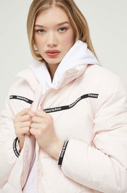 Tommy Jeans Geaca Femei, Culoarea Roz, De Iarna, Oversize Dama