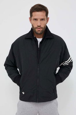 Adidas Originals Geaca Barbati, Culoarea Negru, De Tranzitie, Oversize Bărbaţi
