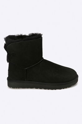 Pantofi Mini Bailey Bow II Ugg Dama Negru, Piele Intoarsa, Toc Plat