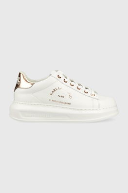 Karl Lagerfeld Sneakers Din Piele KAPRI Culoarea Alb, KL62538 Dama