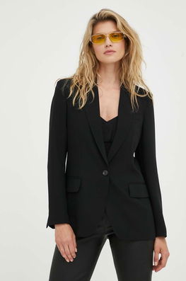 Day Birger Et Mikkelsen Sacou Culoarea Negru, Un Singur Rand De Nasturi, Neted Dama, Panza