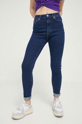 Tommy Jeans Jeansi Sylvia Femei, Culoarea Albastru Marin Dama Bleumarin