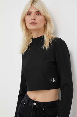 Calvin Klein Jeans Longsleeve Femei, Culoarea Negru Dama
