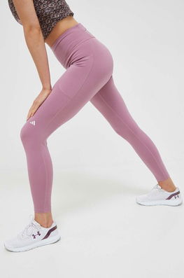 Adidas Performance Leggins De Alergare DailyRun Culoarea Roz, Neted Dama, Tricotaj