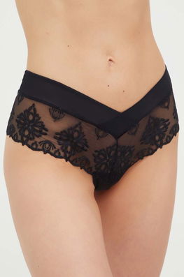 Chantelle Chiloti Brazilieni Culoarea Negru, Transparent Dama, Dantela