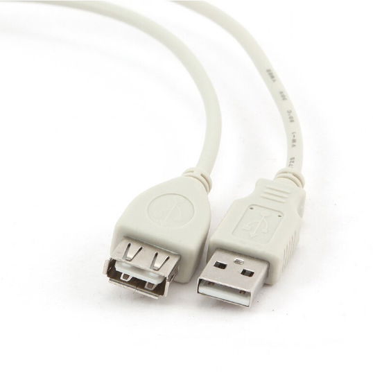 Prelungitor, USB 2.0 (T) la USB 2.0 (M), 0.75m, alb