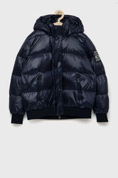 Armani Exchange Geaca De Puf Femei, Culoarea Albastru Marin, De Iarna Dama Bleumarin