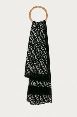 Armani Exchange Eșarfă Femei, Culoarea Negru, Modelator Dama, Panza