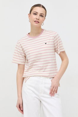 Weekend Max Mara Tricou Din Bumbac Culoarea Roz Dama