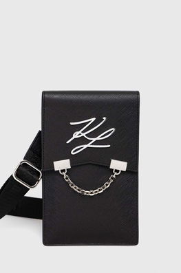 Karl Lagerfeld Carcasa De Telefon Culoarea Negru Dama, Pentru Telefon, Model Imprimeu