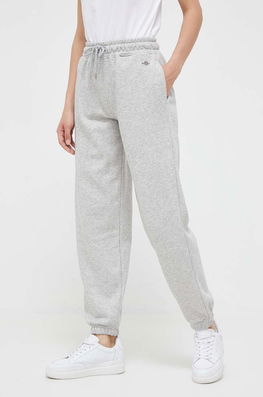 Gant Pantaloni De Trening Culoarea Gri, Melanj Dama, Tricotaj