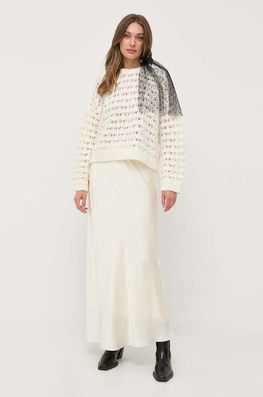 Red Valentino Pulover Din Amestec De Lana Femei, Culoarea Bej Dama, Cu Un Amestec De Lana