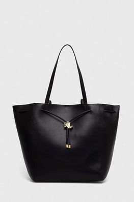 Lauren Ralph Lauren Poseta De Piele Culoarea Negru Dama