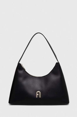 Furla Poseta De Piele Culoarea Negru Dama