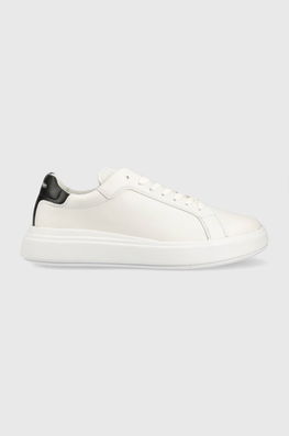 Calvin Klein Sneakers Din Piele LOW TOP LACE UP LTH Culoarea Alb, HM0HM01016 Bărbaţi