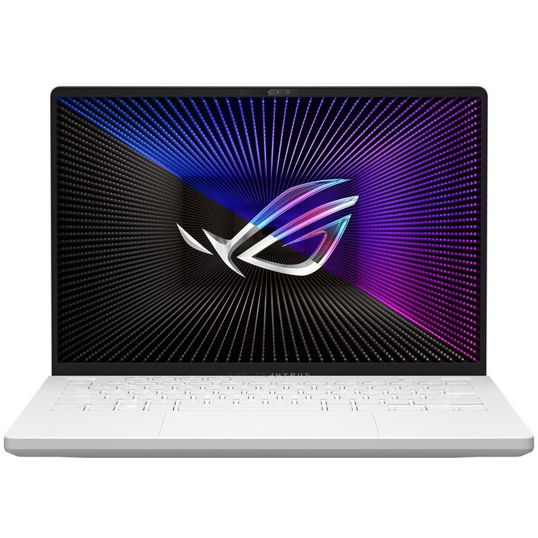 Laptop Gaming ASUS ROG Zephyrus G14 GA402XI cu procesor AMD Ryzen™ 9 7940HS pana la 5.2 GHz, 14, QHD+, IPS, 165Hz, 32GB DDR5, 1TB SSD, NVIDIA® GeForce RTX™ 4090 16GB GDDR6, Windows 11 Pro, Moonlight White AniMe Matrix