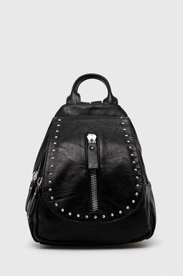 Answear Lab Rucsac Femei, Culoarea Negru, Mic, Cu Imprimeu Dama, Imitatie De Piele