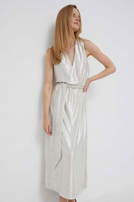 Lauren Ralph Lauren Rochie Culoarea Bej, Maxi, Evazati Dama, Tricotaj, Cocktail