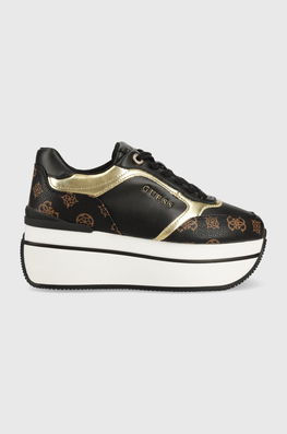 Guess Sneakers FL7CMR FAL12 Culoarea Negru, CAMRIO Dama, Imitatie De Piele