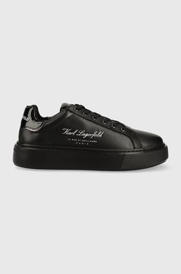 Karl Lagerfeld Sneakers Din Piele MAXI KUP Culoarea Negru, KL62223F Dama