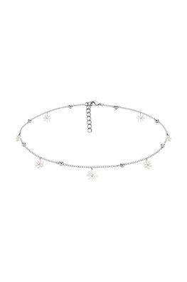 Lilou Colier Flowers Dama Argintiu, Placat Cu Aur